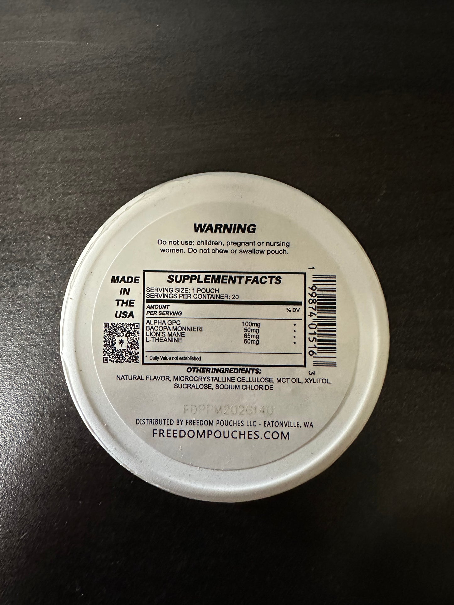 Peppermint Nootropic Pouches - 5 Pack