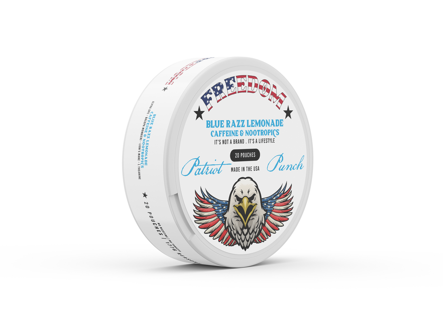 Blue Raspberry Lemonade Nootropic + Caffeine Pouches - 5 Pack